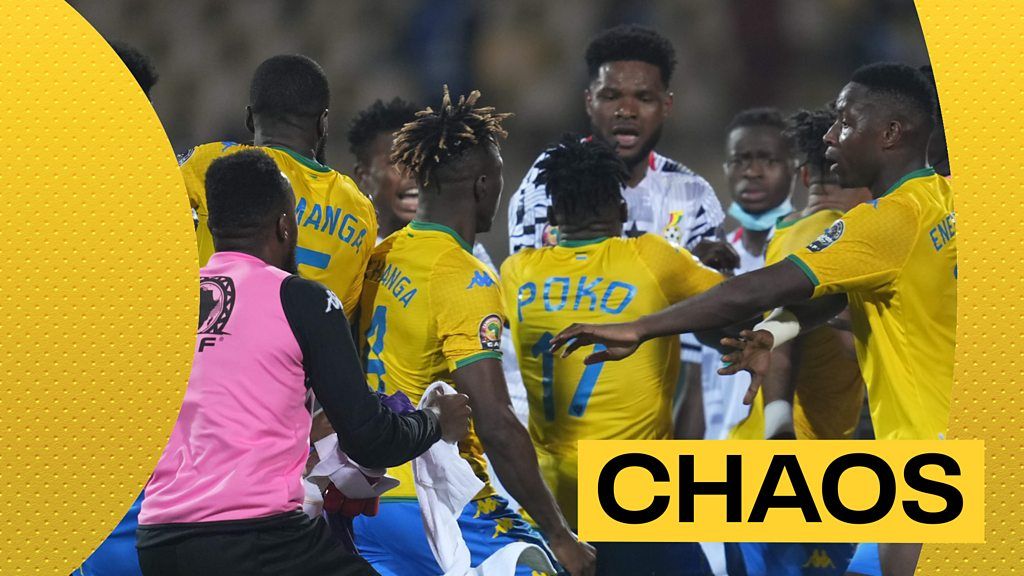 AFCON 2022: Gabon v Ghana ends in chaos with on-pitch scuffle