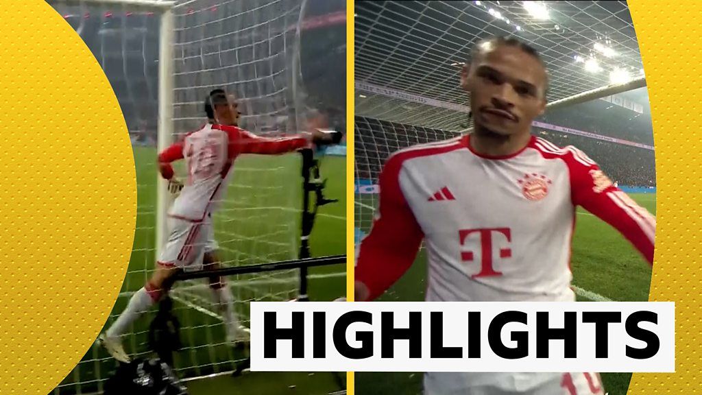 Bundesliga Leroy Sane punches camera as Bayer Leverkusen beat Bayern