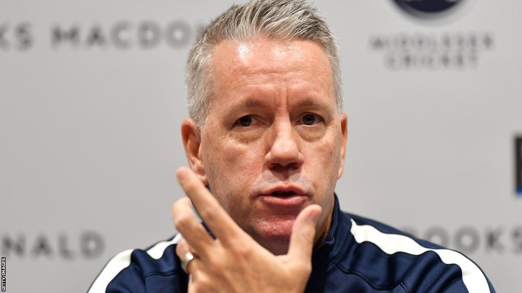 Stuart Law at a news conference in 2019