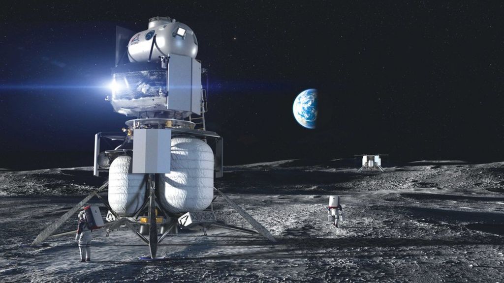 Nasa names companies to develop Moon landers for human missions - BBC News