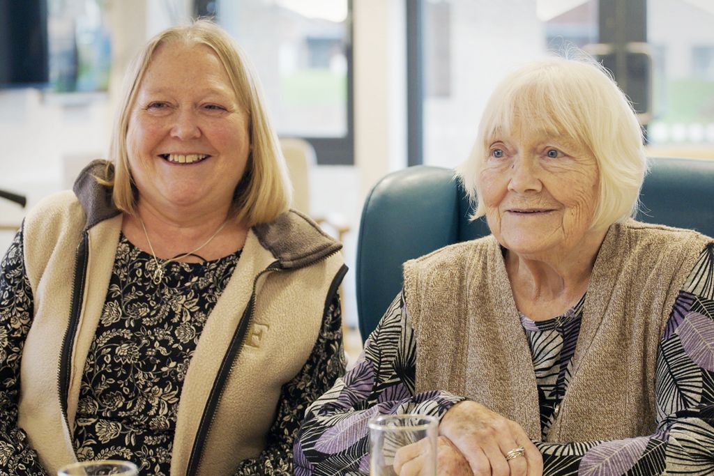 Jackie with her mother, Mary, at the Jean Bishop Integrated Care Centre in Hull