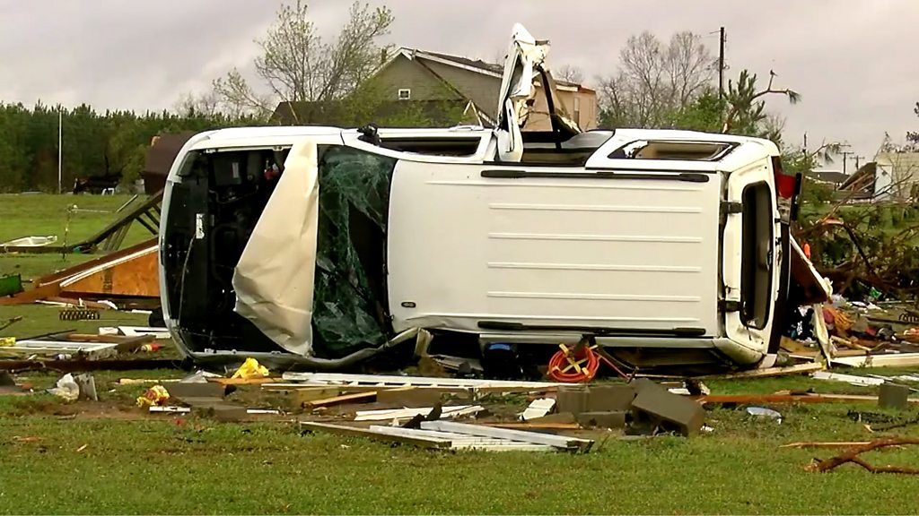 Powerful storms have swept through the region, wrecking havoc in parts of Mississippi and Alabama.
