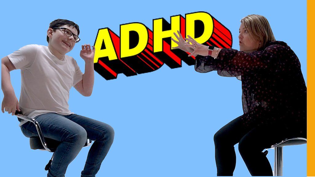 A boy and a woman with ADHD