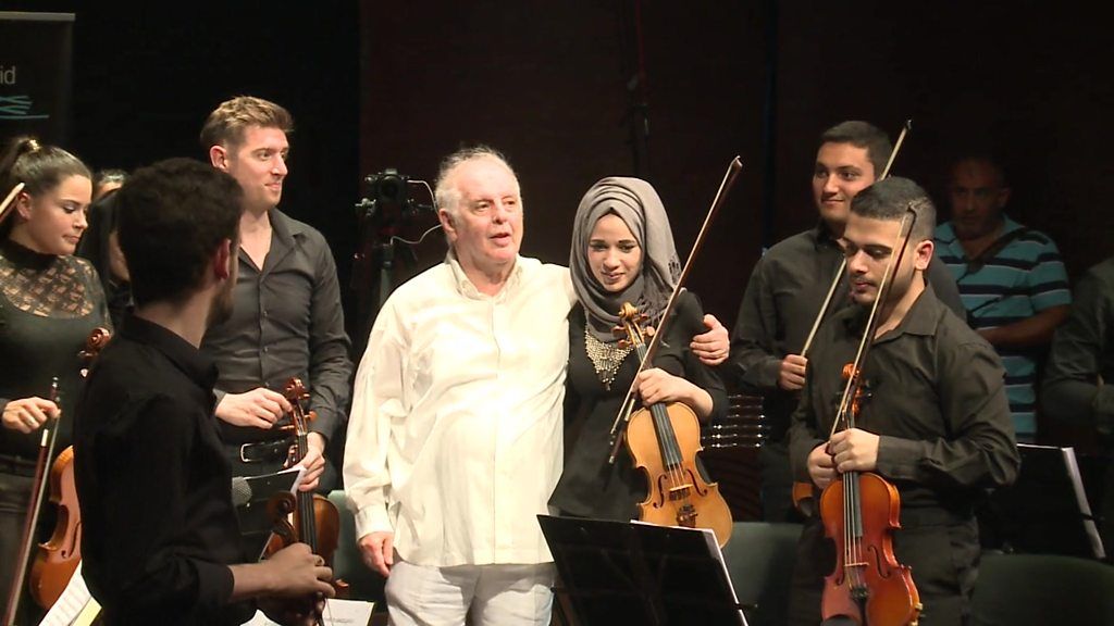 Daniel Barenboim and his orchestra
