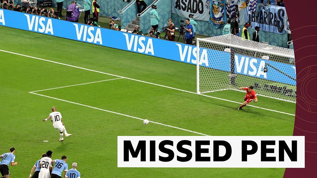 Andre Ayew misses penalty for Ghana against Uruguay
