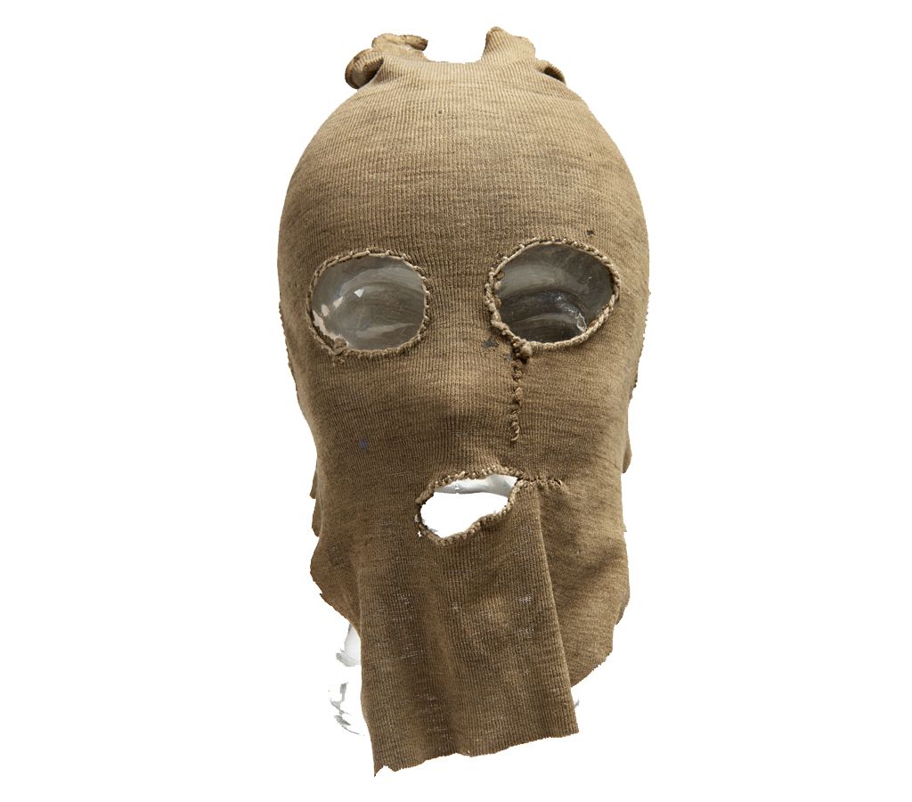 Mask from the murder case of PC George Gutteridge, 1927