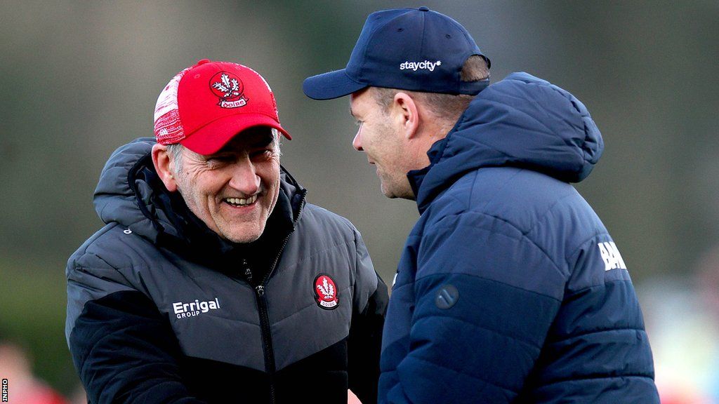 Derry manager Mickey Harte and Dublib counterpart Dessie Farrell