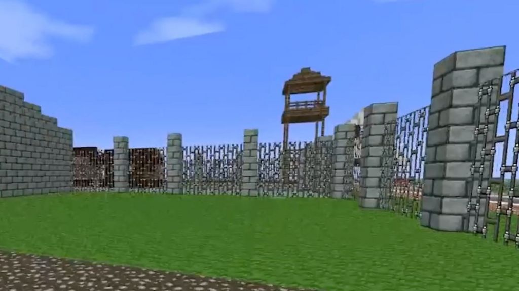 A Nazi camp built in Minecraft
