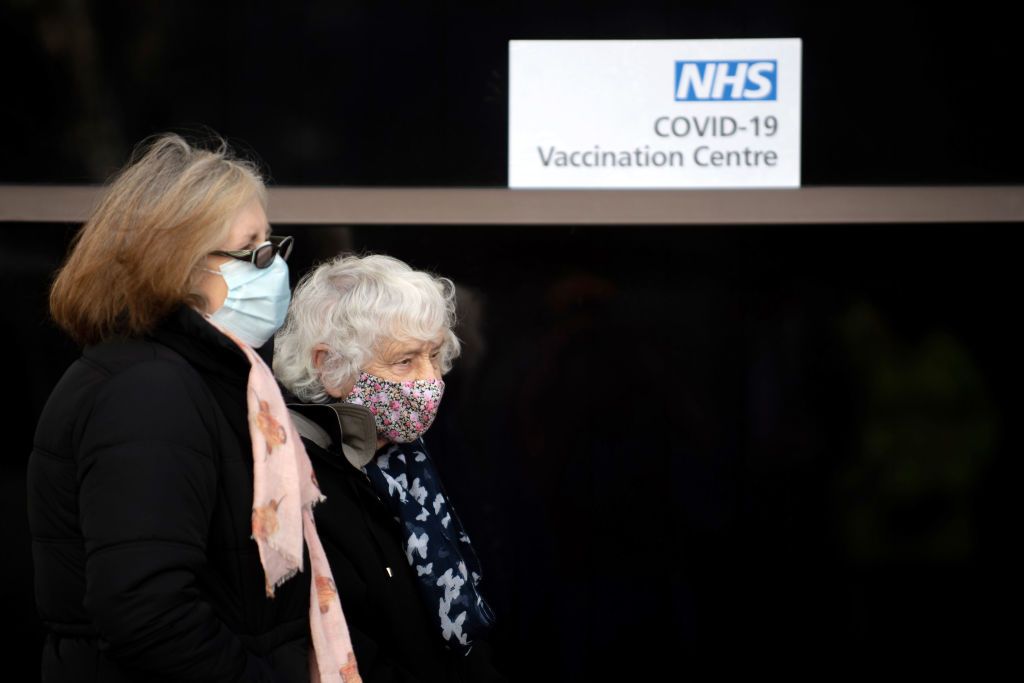 People queueing for vaccination in Stevenage