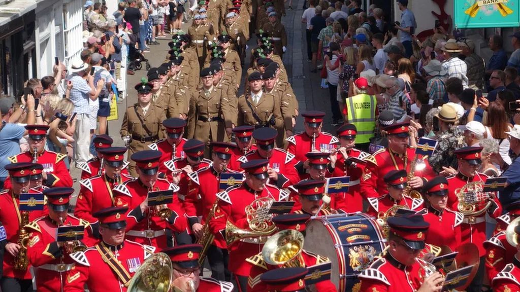 Hundreds of service personnel, veterans and cadets joined a parade in Falmouth on Armed Forces Day on 24 June 2023