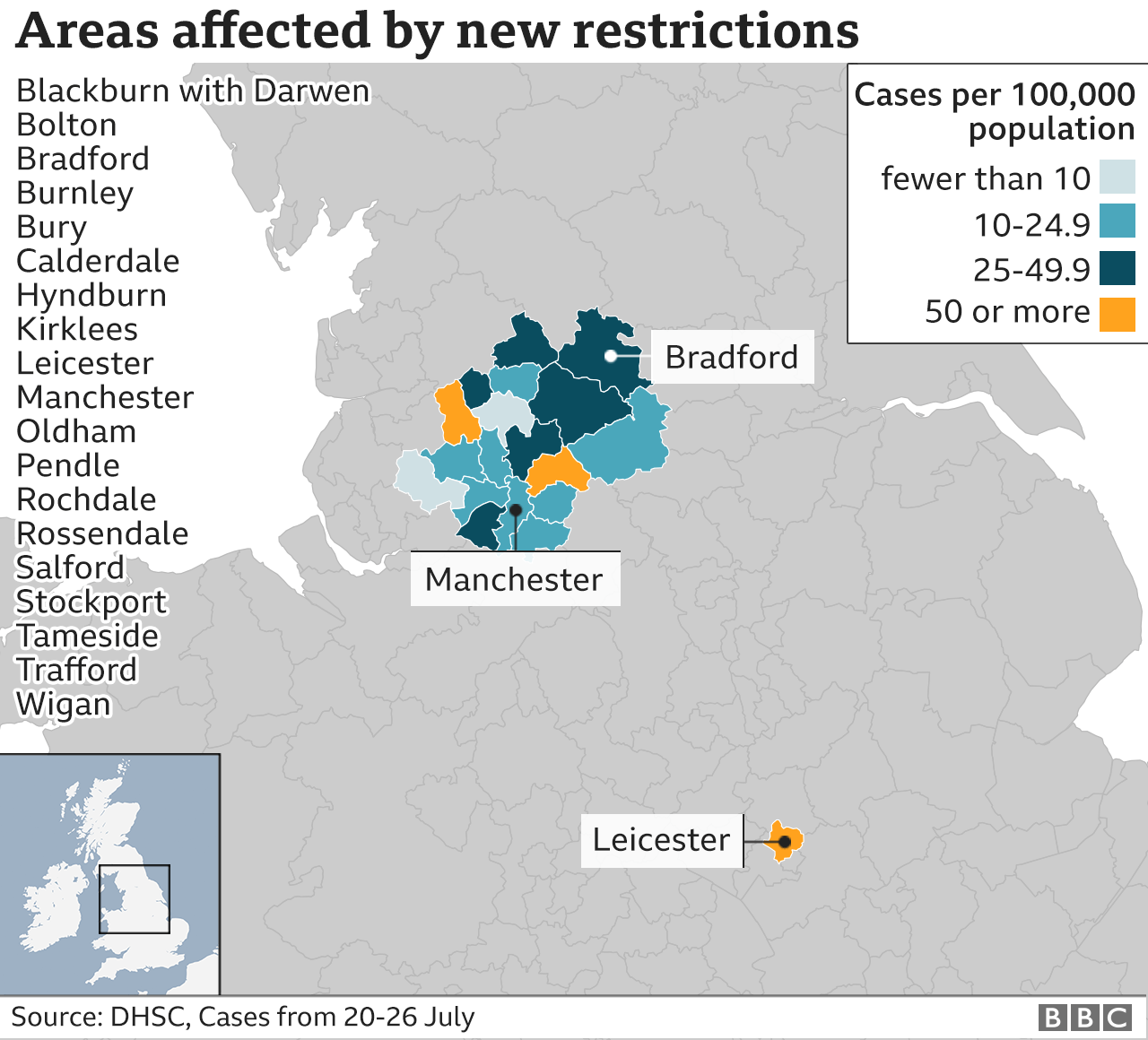 areas affected by the new restrictions- map