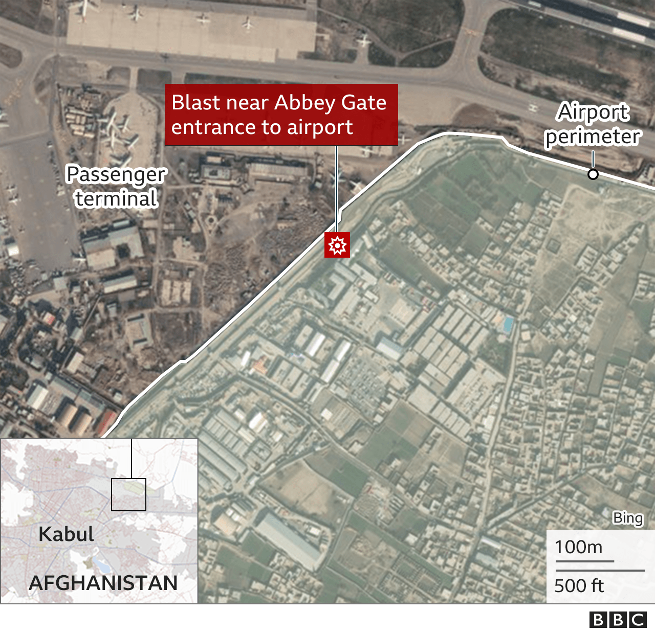 Map showing locations of the blast. Updated 27 AUG