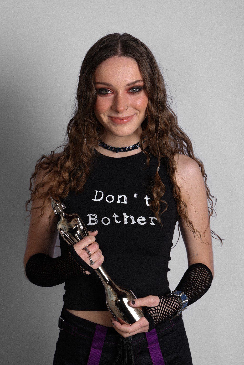 Holly Humberstone with her Brit Award