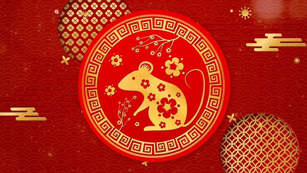 A drawing of the Chinese zodiac the rat