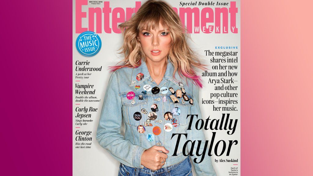 Taylor Swift pin badges: New album song names teased - BBC Newsround