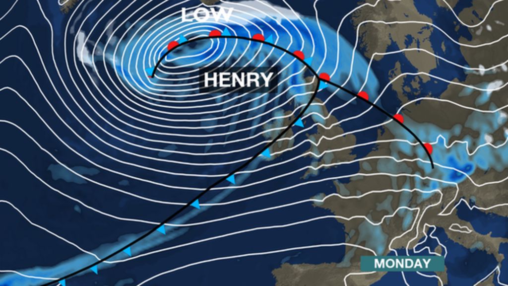 Storm Henry steams towards Scotland - BBC Weather
