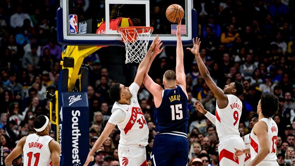 NBA: Nikola Jokic leads Denver Nuggets to comeback win against Toronto ...