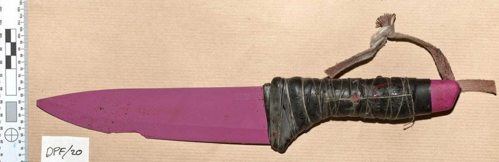 Undated handout photo issued by the Metropolitan Police of one of the knives used used by the London Bridge attackers
