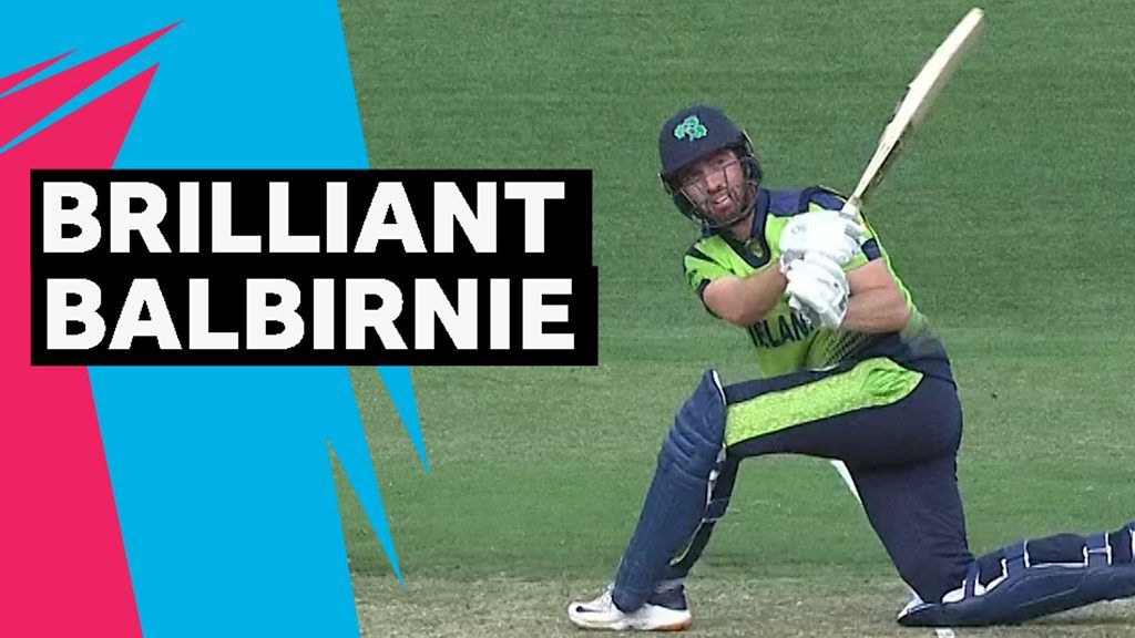 T20 World Cup: Watch the best shots as Irish captain Andrew Balbirnie hits brilliant 62