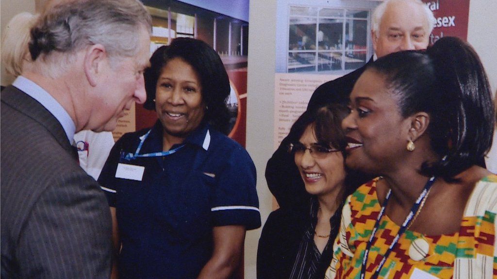 Rose Amankwaah (right) and Prince Charles in 2006