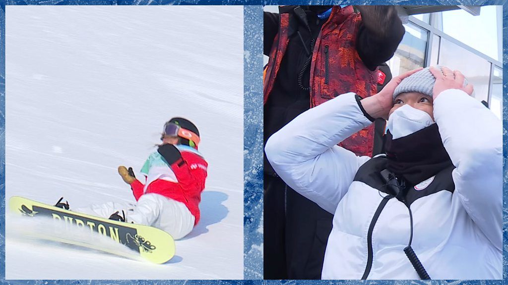 Winter Olympics: Japan's Reira Iwabuchi attempts a front side triple