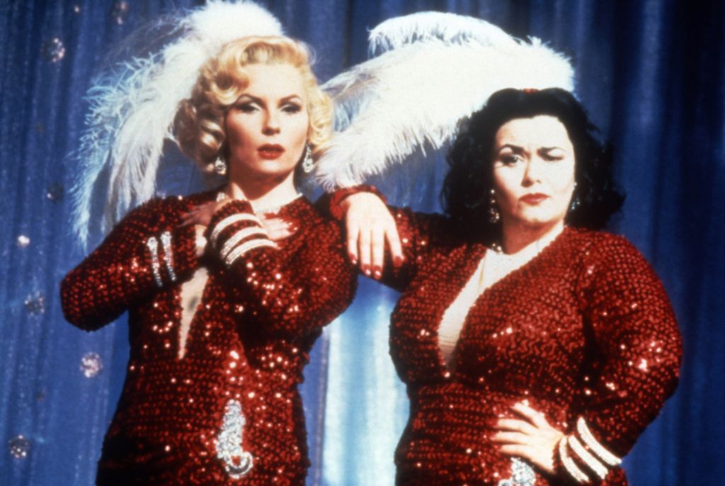 French and Saunders in a parody of the film Gentleman Prefer Blondes