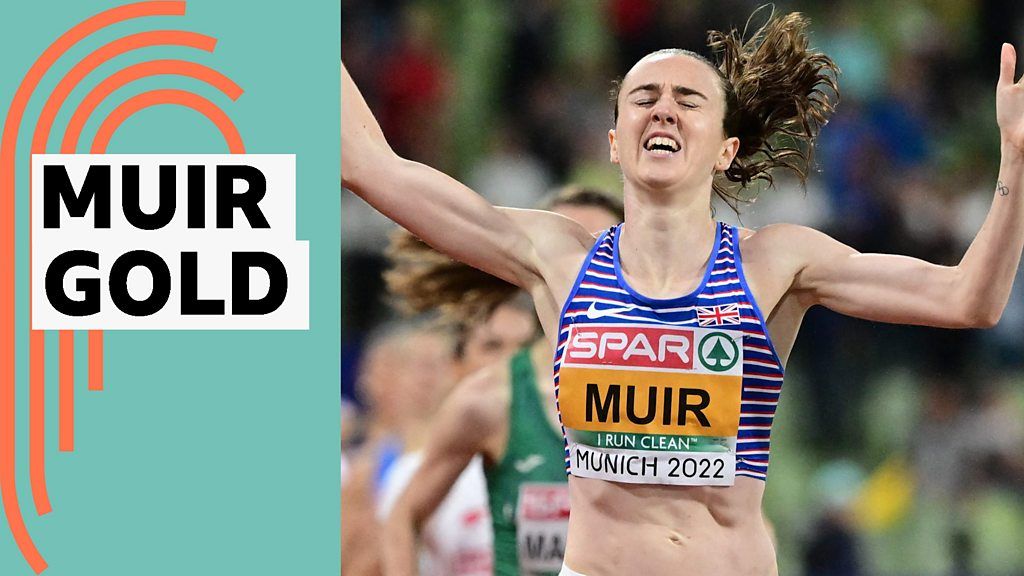 European Championships: GB's Laura Muir wins gold in 1500m final