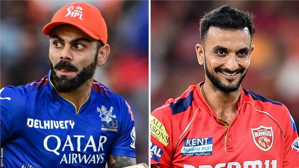 Virat Kohli of Royal Challengers Bengaluru and Harshal Patel of Punjab Kings