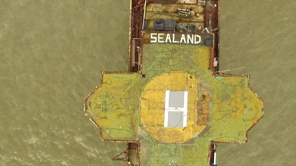 Aerial view of Sealand
