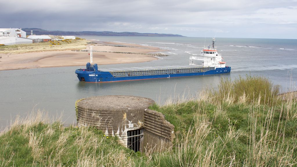Ship in Montrose harbour