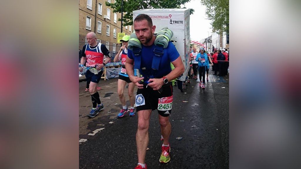London Marathon: Guinness World Record for tumble dryer runner
