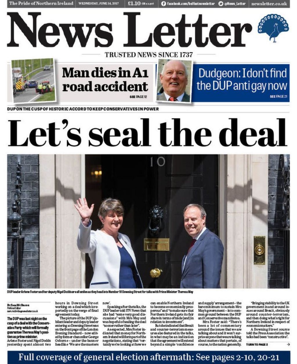 Sealing the deal; wise words from Kenny Rogers and storing up bonfire trouble