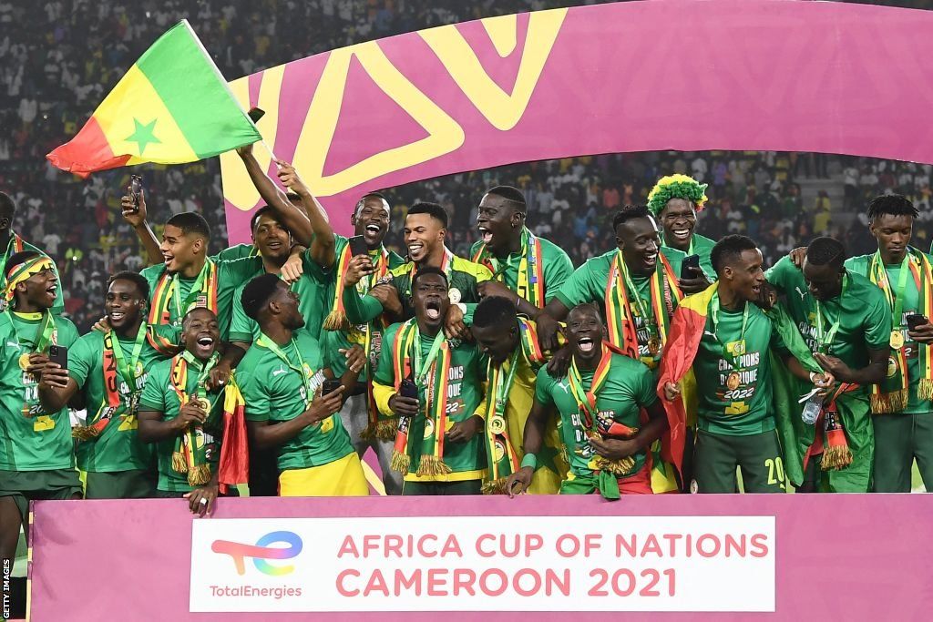 Senegal celebrate winning the 2021 edition of the Africa Cup of Nations