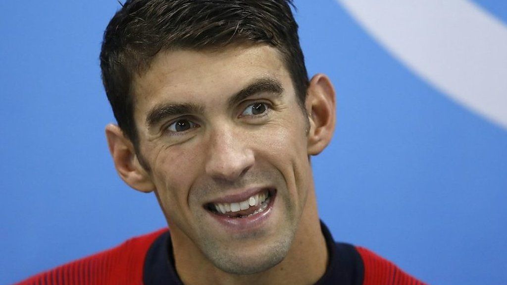 Close-up of US swimmer Michael Phelps