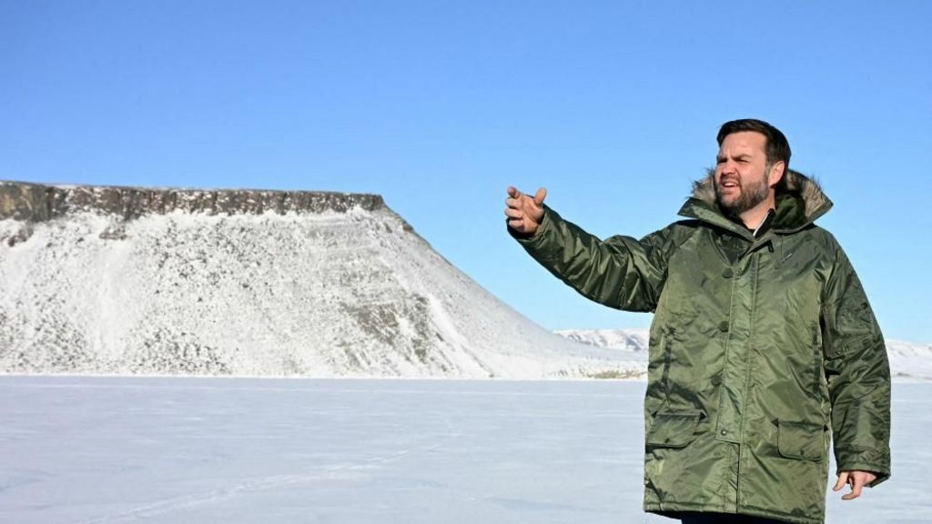 Vice-President JD Vance tours the US military's Pituffik Space Base in Greenland on March 28, 2025