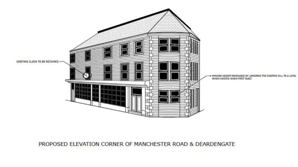 proposed building plans for Commercial Hotel in Haslingden