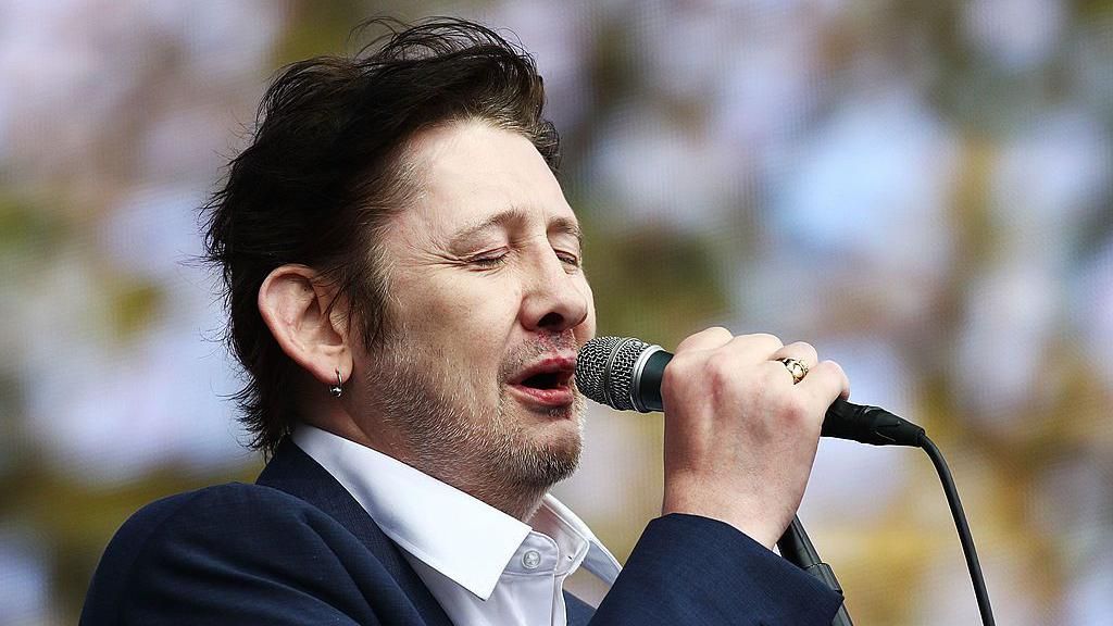 Shane MacGowan of The Pogues performs at Hyde Park in London in 2014