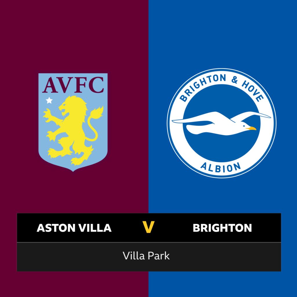 Premier League Follow Aston Villa vs Brighton live BBC Sport