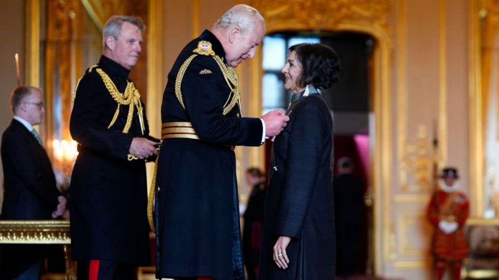 Dame Feroza Syal (Meera Syal), Comedian, Writer and Actor, is made a Dame Commander of the British Empire by King Charles III at Windsor Castle. The honour recognises services to literature, to drama and to charity. Picture date: Tuesday June 2, 2026 2026