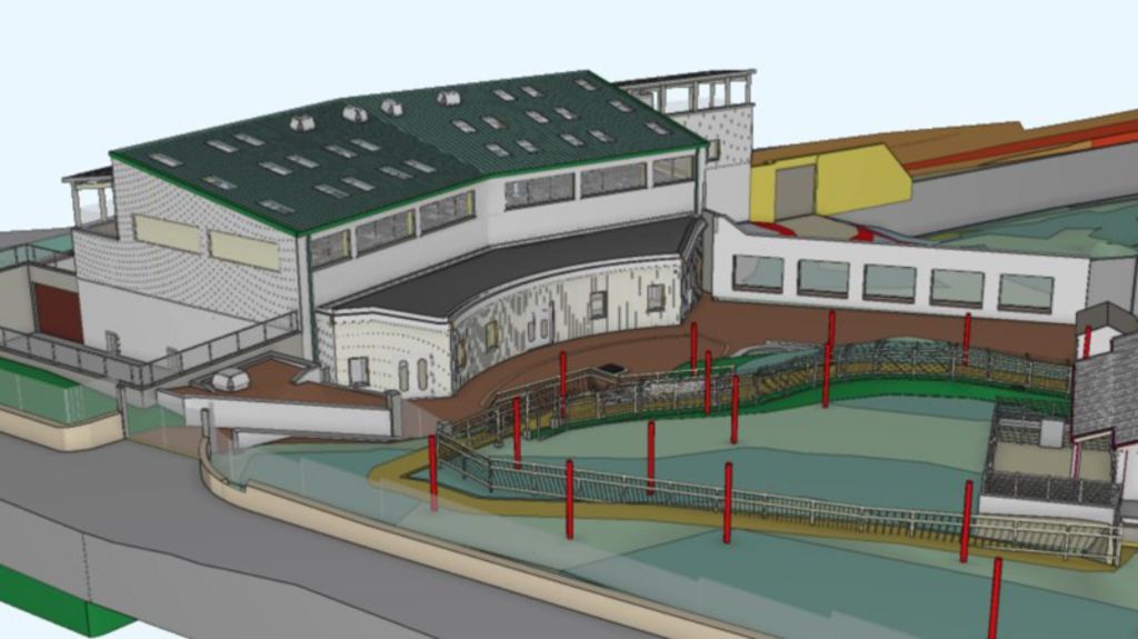 An artist's impression of the plans for a new gorilla building at Jersey Zoo