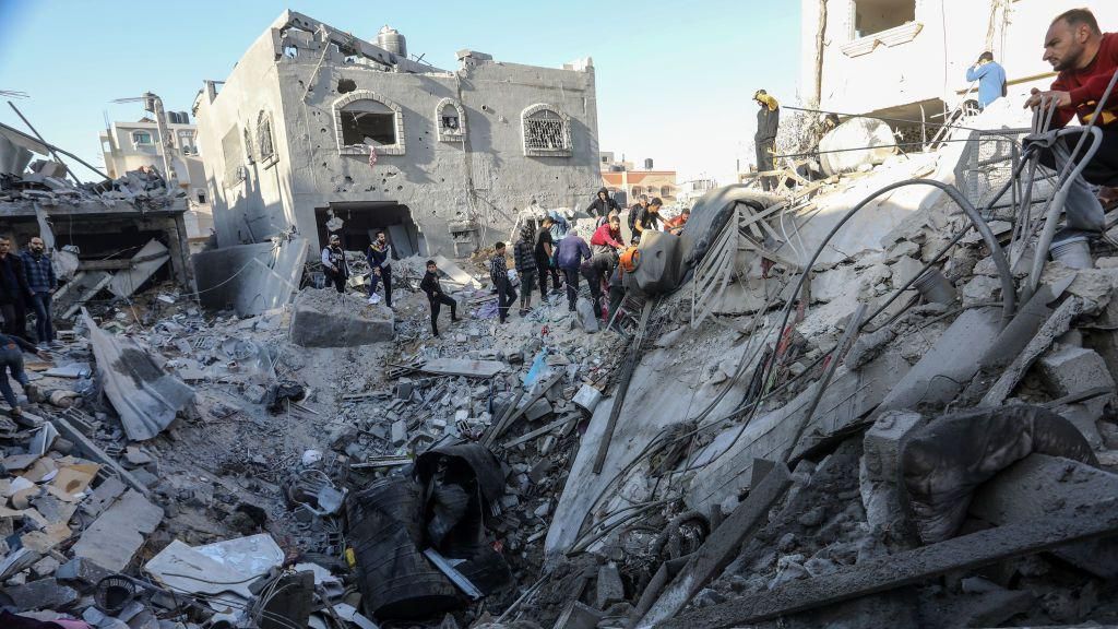 Разрушенные дома в Газе