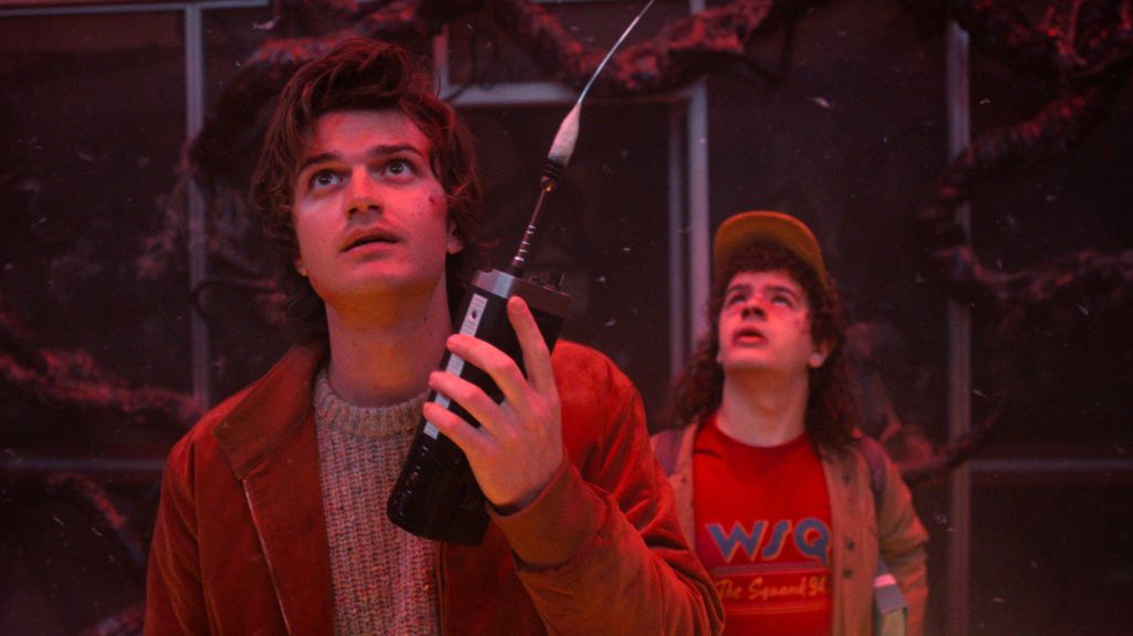 Joe Keery in a scene from Sranger Things