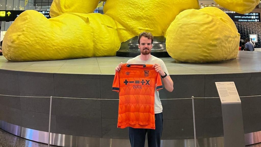 Scott Billison with a Town shirt earlier this year