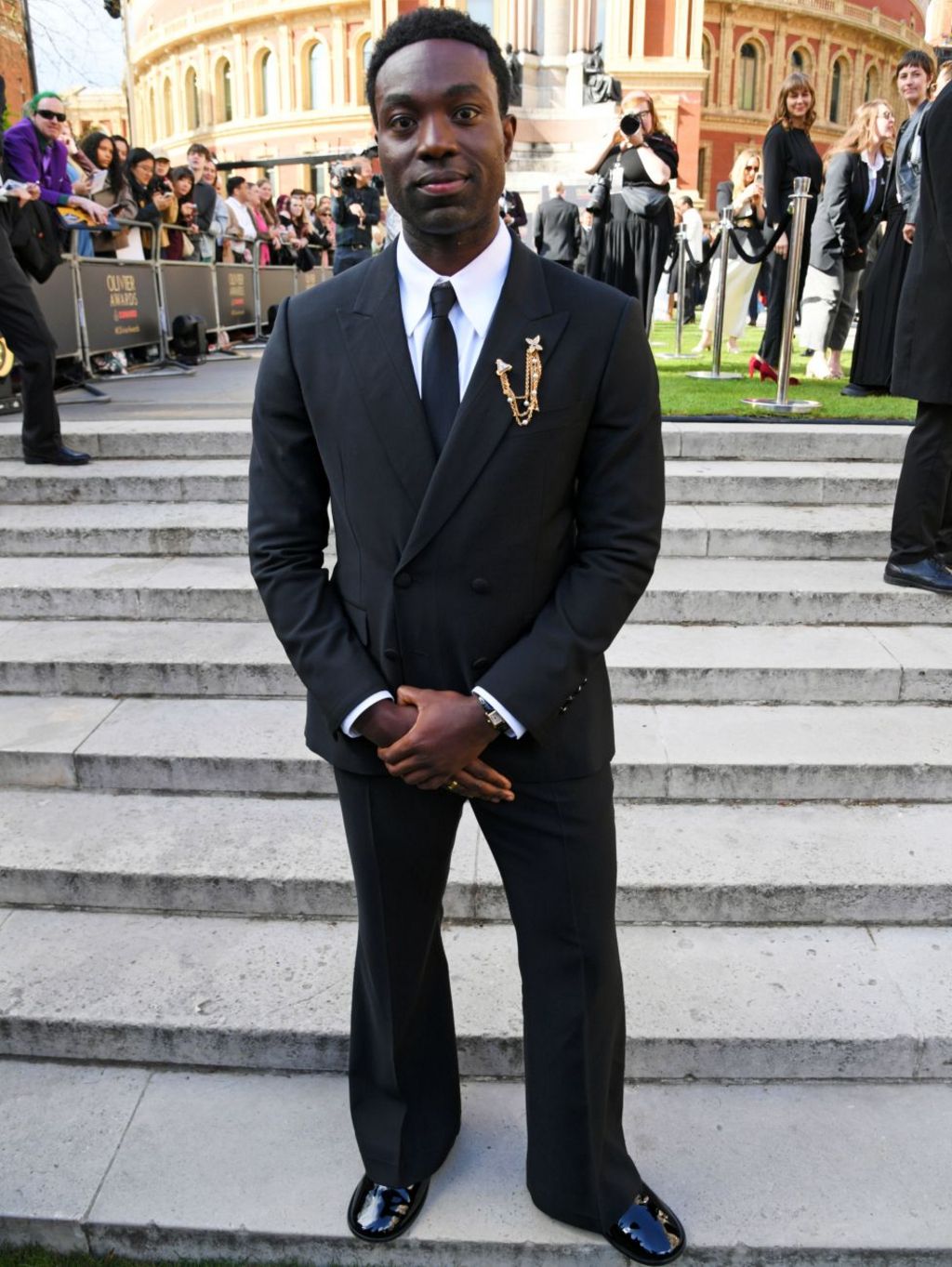 Paapa Essiedu attends The Olivier Awards 2026, celebrating their 50th anniversary, at Royal Albert Hall on April 12, 2026 in London, England. 