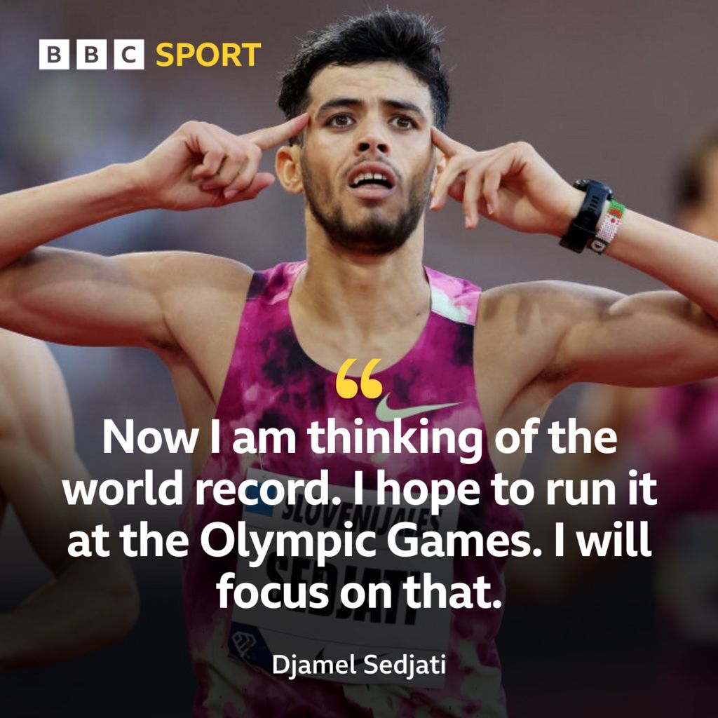 Djamel Sedjati says he will target the men's 800m world record in Paris