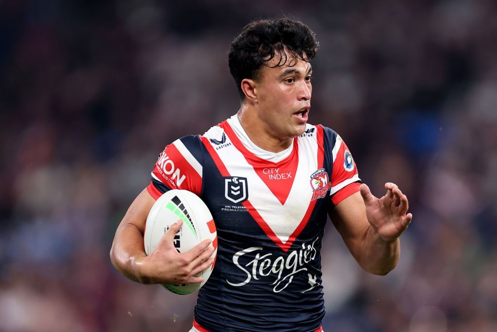 Joseph Suaalii playing for Sydney Roosters