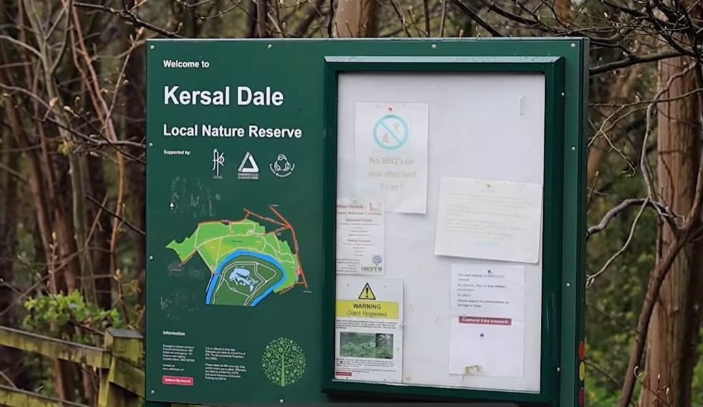 Kersal Dale local nature reserve sign