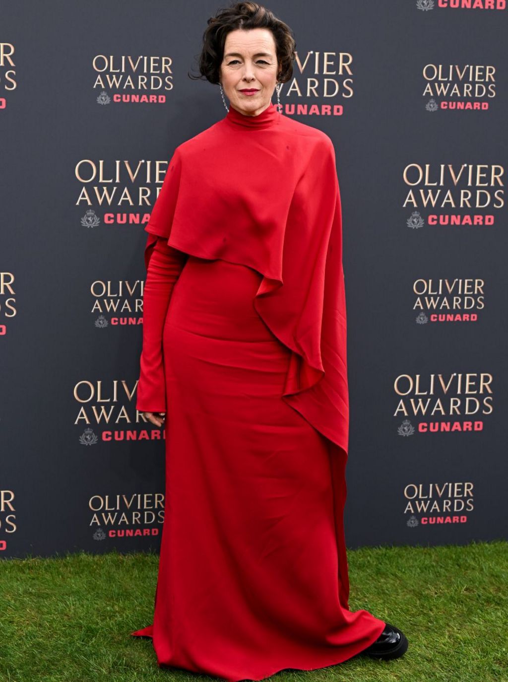 Olivia Williams attends The Olivier Awards 2026 with Cunard at the Royal Albert Hall on April 12, 2026 in London, England