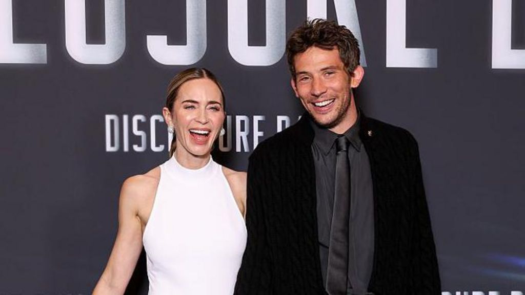 Emily Blunt and Josh O'Connor attend the "Disclosure Day" Paris Premiere at Le Grand Rex on June 02, 2026 in Paris, France. 