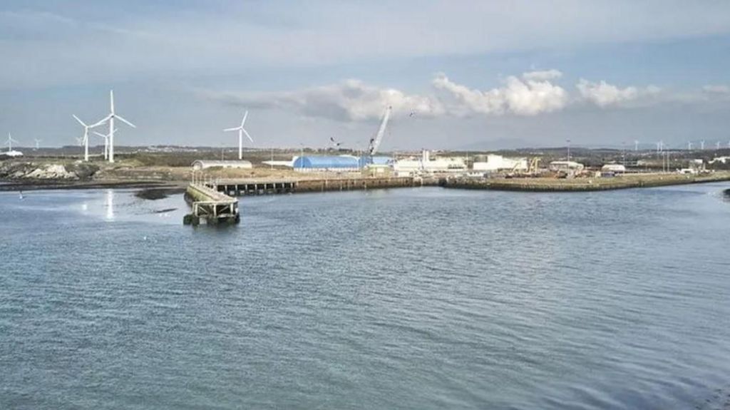 View of the port of Workington